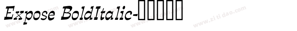 Expose BoldItalic字体转换